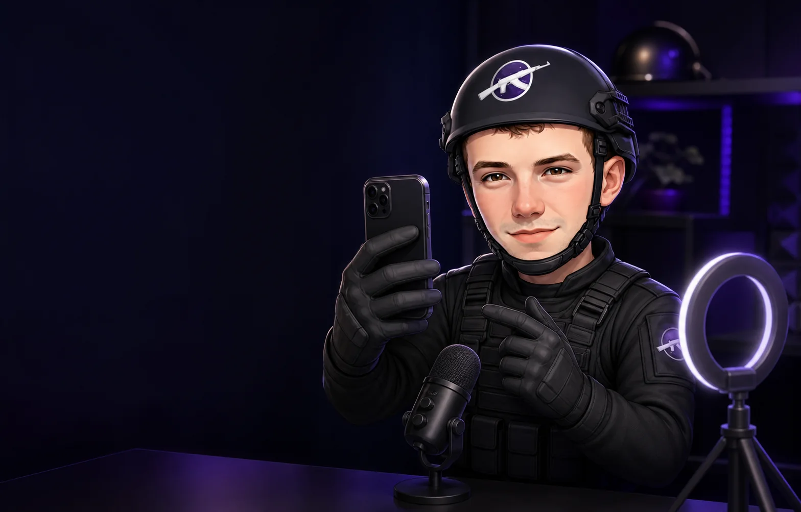 DreamCase mascot creating a TikTok video